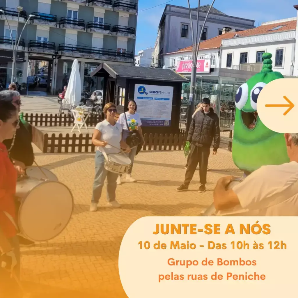 Cercipeniche com o Pirilampo Mágico, no evento "Grupo de Bombos pelas ruas de Peniche"