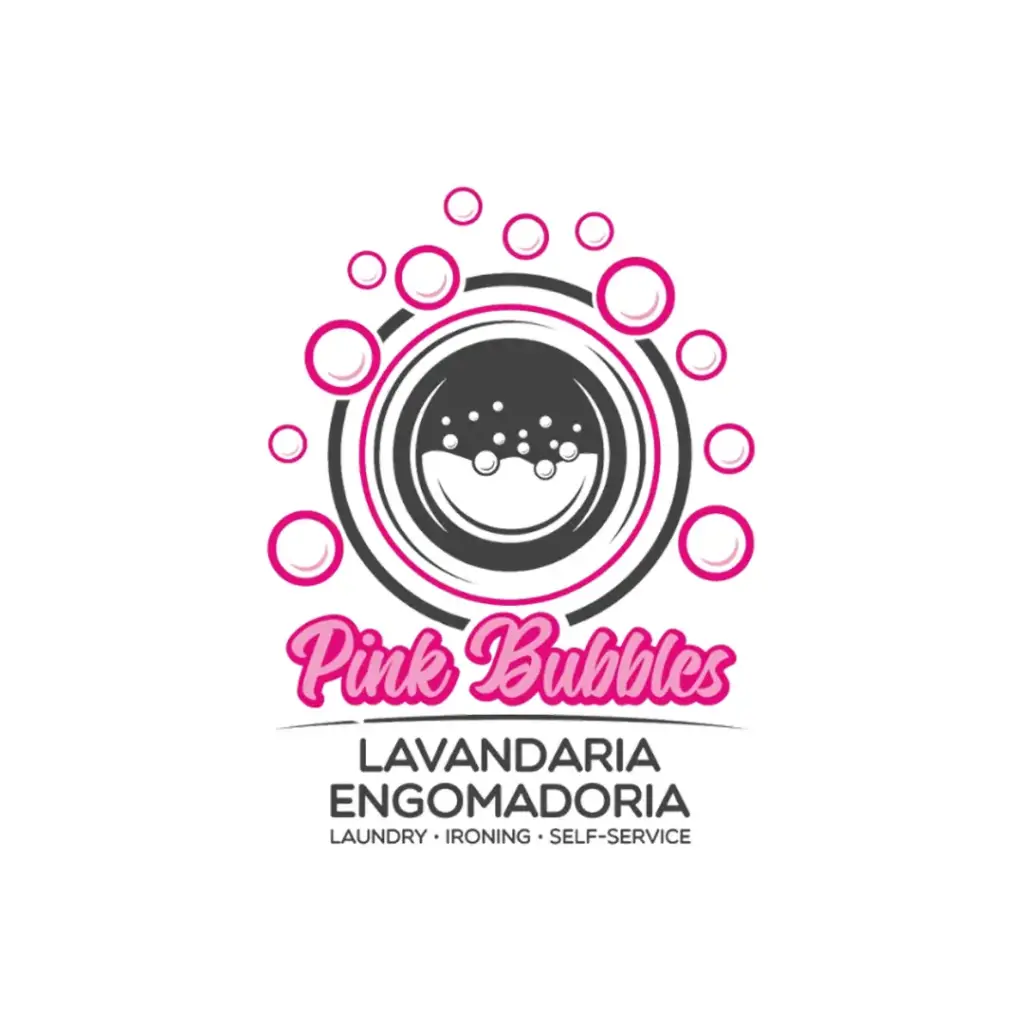 Logo da Lavandaria e Engomadoria Pink Bubbles