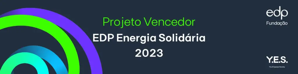 Crachá do projeto vencedor ECOLIVE, por parte da Cercipeniche, da Fundação EDP Energia Solidária 2023