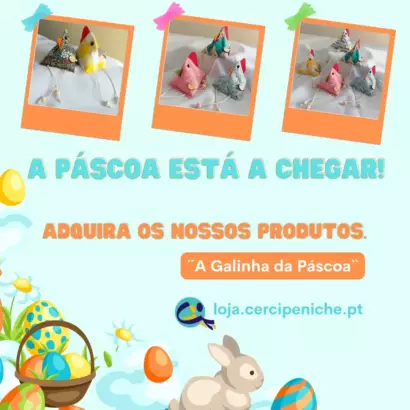 Imagem dos produtos da Páscoa, que estiveram na Loja Online