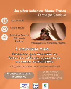 Cartaz da Ação de Formação "Um Olhar sobre os Maus Tratos"